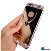 Чехол зеркальный стразы на Iphone 6 plus