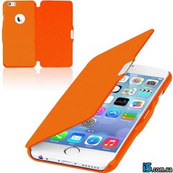 Чехол оранжевый flip на Iphone 6 plus