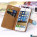 Чехол книжка синий со стразами на Iphone 6/6s