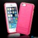 Чехол розовый бампер с кожей на Iphone 5/5s