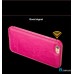 Чехол розовый бампер с кожей на Iphone 5/5s