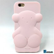 Чехол розовый мишка на Iphone 8