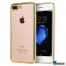 Чехол силиконовый золото на Iphone 7