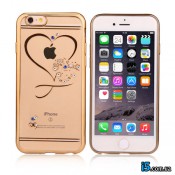 Чехол сердце со стразами на Iphone 7 PLUS